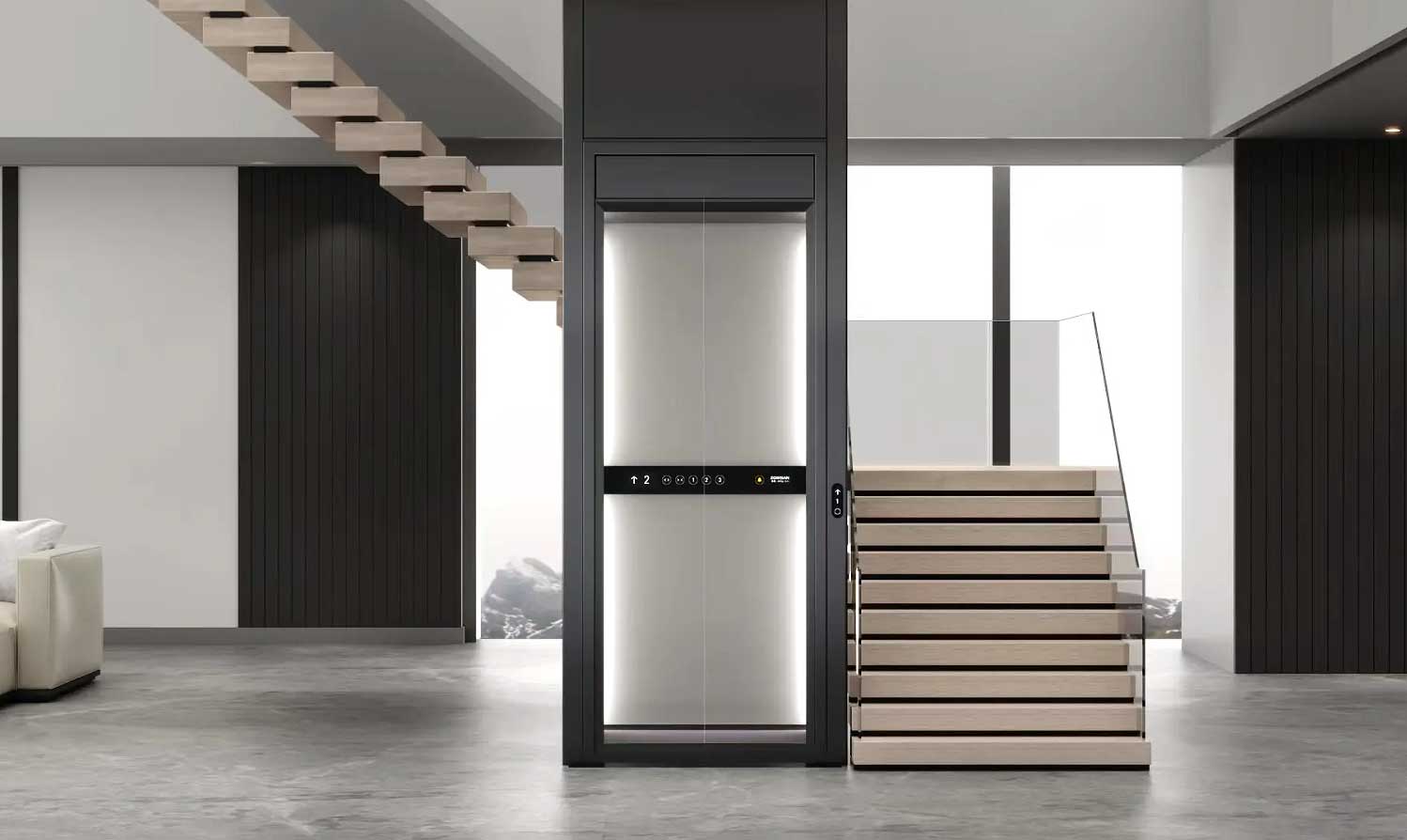 Stairwell elevator
