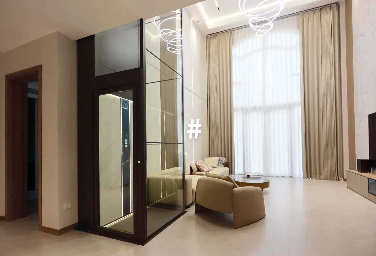 Luxury screw type elevator for villa