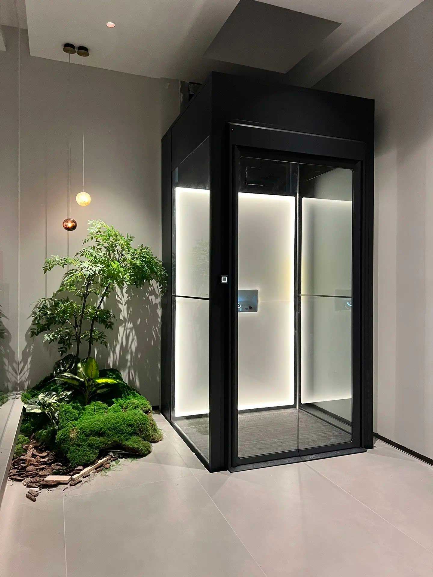 Luxury residential screw type elevator